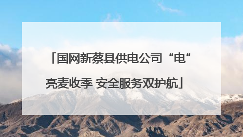 国网新蔡县供电公司“电”亮麦收季 安全服务双护航